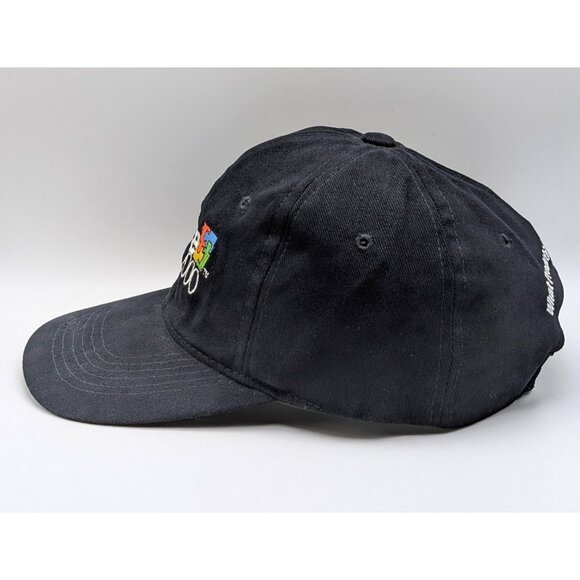 Vintage MICROSOFT OFFICE 2000 Computer Program Strap Hat Baseball Cap VTG Y2K - Picture 2 of 5